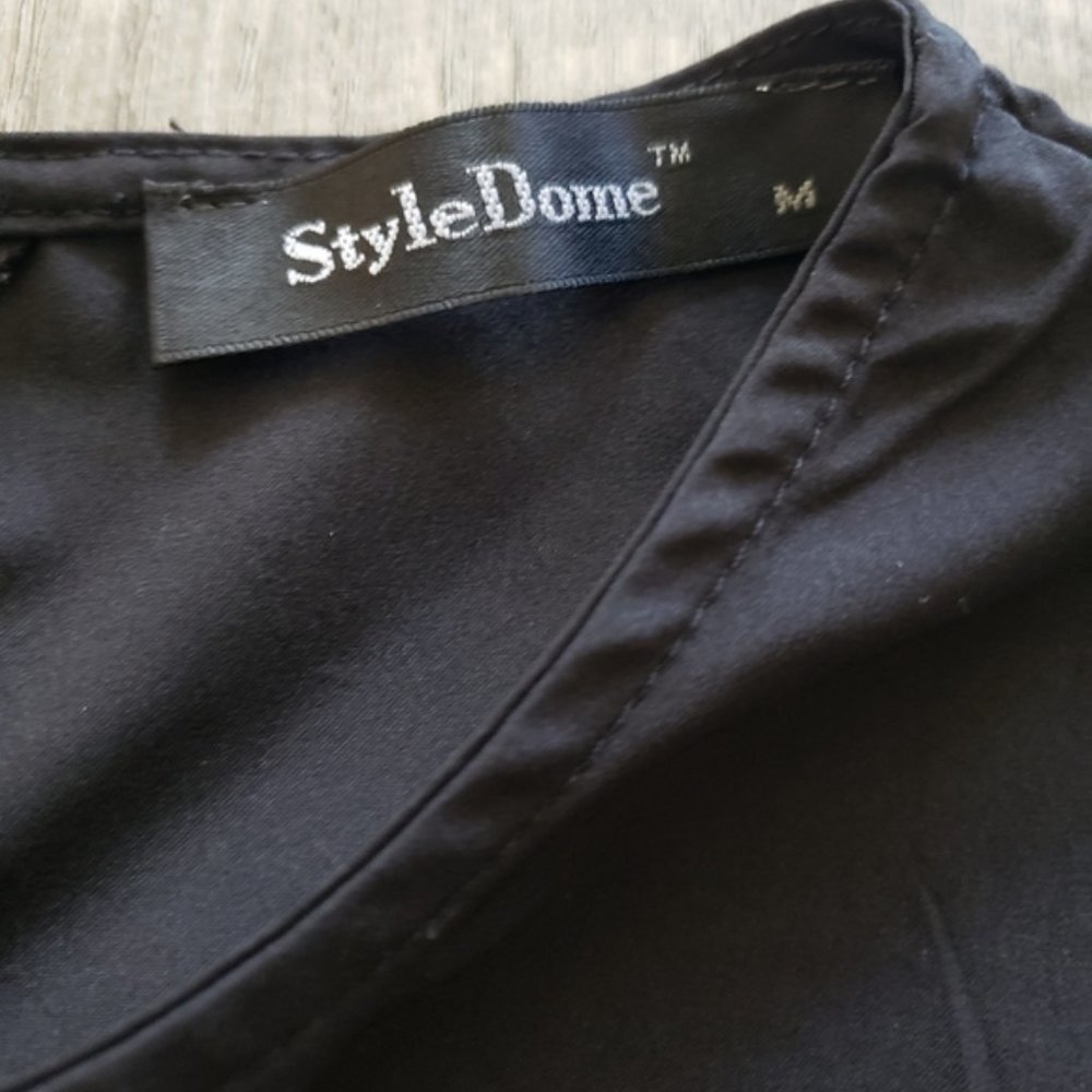 Black Ruffle Sleeve Blouse. - Picture 3 of 5